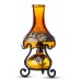 Petrolejová lampa ručně malovaná roztokem zlata a vysokým smaltem - Zlato plná