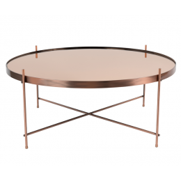 Odkládací stolek Cupid XXL ZUIVER, Ø82,5 cm, měď