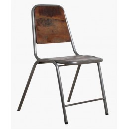 Jídelní židle FACTORY SLIM RAW, dřevo/kov, hnědá