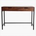 Konzolový stůl FACTORY 2D RAW, dřevo, hnědé dřevo, černý kov