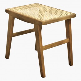 Odkládací stolek NOVA RAW, teak dřevo s ratanem