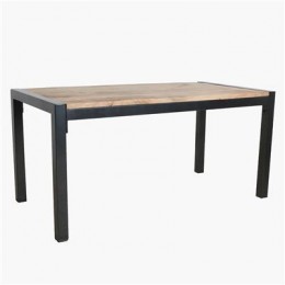 Jídelní stůl VINTAGE MANGO RAW, 200x80 cm, mangové dřevo a černý kov