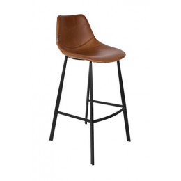 Barová židle FRANKY FR Dutchbone 80 cm, PU hnědá