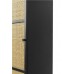 Skříňka - komoda vysoká GUUJI, WLL, 40x145 cm, černá, přírodní ratan