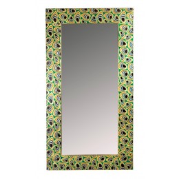 Zrcadlo závěsné MEENA DUTCHBONE 110x60 cm, paví vzor