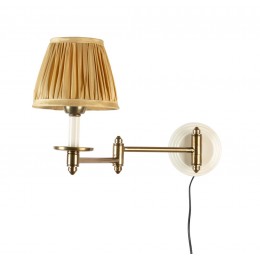 Nástěnná lampa THE ALLIS, Dutchbone, vyklápěcí ramínko, bronz a bavlna
