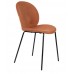 Jídelní židle BONNET Zuiver, oranžová/nohy černé