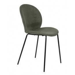 Jídelní židle BONNET Zuiver, zelená/nohy černé