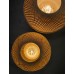 Stolní lampa MEKONG kulatá L, bambus, bílá a přírodní