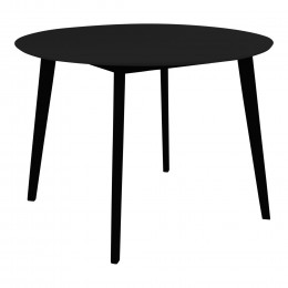 Jídelní stůl VOJENS 105 cm,bílý, černá podnož