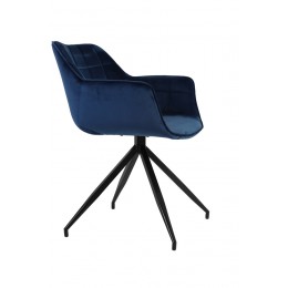 Jídelní židle 62x52x81 cm JAIMY samet modrý
