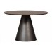 Jídelní stůl kulatý MAGGIE Ø 120 cm, kov černý, deska mangové dřevo