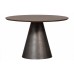 Jídelní stůl kulatý MAGGIE Ø 120 cm, kov černý, deska mangové dřevo