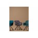 Jídelní židle s opěrkami prošívaná ELAINE, samet modrá