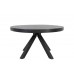 Jídelní stůl kulatý YELLOV Ø140x76 cm, dřevo černé, podnož černá