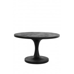 Jídelní stůl kulatý MUDEN Ø140x78 cm, mangové dřevo černé matné