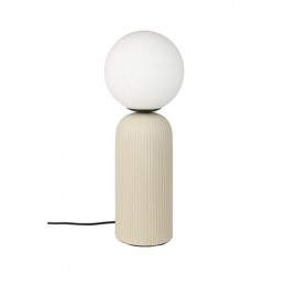Stolní lampa DASH M Zuiver bílá se světle hnědou keramickou podstavou