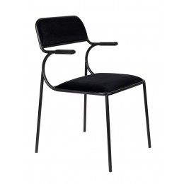 Jídelní židle ALBA Zuiver, kov a textil, černá