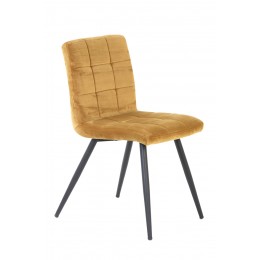 Jídelní židle OLIVE  50,5x44,5x82 cm okrově žlutá + černé nohy