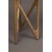 Odkládací stolek NAIA Dutchbone Ø40 cm, světlé dřevo a hnědé sklo