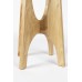 Odkládací stolek KOBE Zuiver Ø45 cm, světlé dřevo a čiré sklo