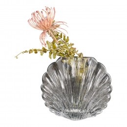 Váza skleněná SHELLS 20x9,5x17 cm, čiré foukané sklo