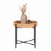 Odkládací stolek NARO House Nordic Ø50 cm, kov a vodní hyacint