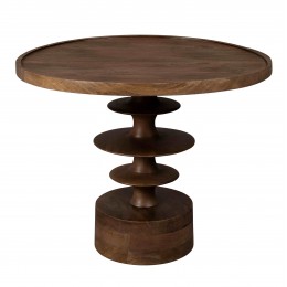 Konferenční stolek CATH Dutchbone Ø66 cm, hnědé mangové dřevo