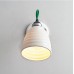 Nástěnná lampa HECTOR BIBENDUM BTC, kostní porcelán a mosaz, kabel zelený