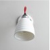 Nástěnná lampa HECTOR BIBENDUM BTC, kostní porcelán a mosaz, kabel červený