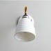 Nástěnná lampa HECTOR BIBENDUM BTC, kostní porcelán a mosaz, kabel žlutý
