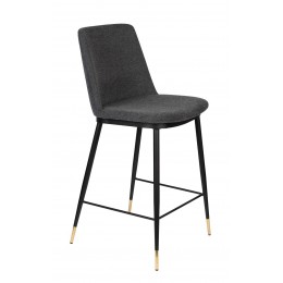 Barová židle LIONEL ZUIVER 95 cm, světle šedá látková