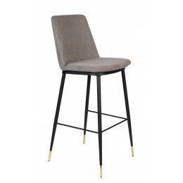 Barová židle LIONEL WLL 105 cm, světle šedá látková