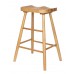 Dřevěná barová stolička VANDER WLL, 64 cm, dubová, přírodní