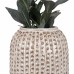 Váza keramická XILME Ø13x20 cm, hnědá se vzorem