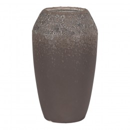 Váza keramická VLAR Ø13x22 cm, hnědá se vzorem