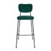 Barová židle BENSON Zuiver, zelená/nohy černé