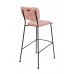 Barová židle BENSON Zuiver, růžová/nohy černé