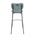 Barová židle BENSON Zuiver, šedomodrá/nohy černé