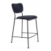 Barová nižší židle BENSON Zuiver, tmavě modrá/nohy černé