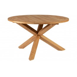 Zahradní stůl kulatý JAVA 76xØ130 cm, teakové dřevo přírodní