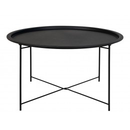 Konferenční stolek BASTIA HOUSE NORDIC ø75 cm, kov černý