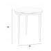 Odkládací kulatý stolek HARU WLL ⌀45 cm, dub+ratan+sklo, béžový