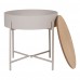 Odkládací stolek SISCO House Nordic Ø40 cm, kov, béžovošedý
