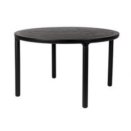 Jídelní stůl kulatý STORM Ø128 cm, jasan masiv, černý