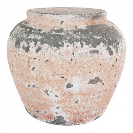 Váza cementová AGAETE  Ø22,5x19,5 cm, béžová