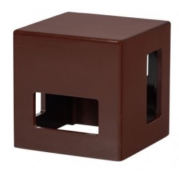 Konferenční stolek MODERN vtwonen 40x40 cm, mangové dřevo, vínový