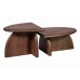 Odkládací stolek NALIN  WOOOD 60x50 cm, mangové dřevo, ořech