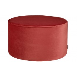 Puf SARA WOOOD, Ø 60 cm, polyester, malinová červená