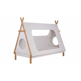 Dětská postel TIPI 90 x 200 cm s roštem,bílá